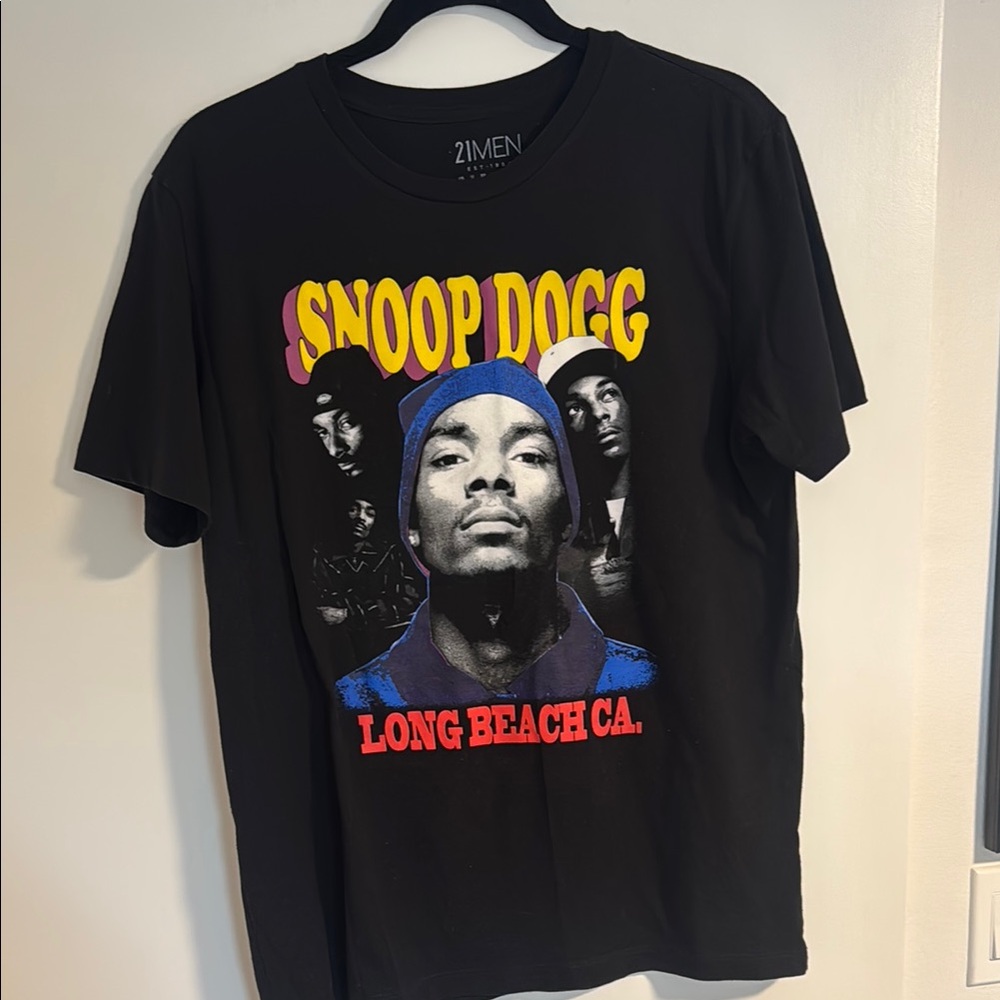 21men Black Snoop Dogg Graphic Tee